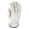 Top-Grain Pigskin Leather Drivers Gloves, Gunn Cut, Keystone Thumb, Large, Gray, Pair