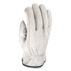 Top-Grain Pigskin Leather Drivers Gloves, Gunn Cut, Keystone Thumb, Medium, Gray, Pair