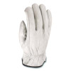 Top-Grain Pigskin Leather Drivers Gloves, Gunn Cut, Keystone Thumb, X-Large, Gray, Pair