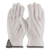 Top-Grain Pigskin Leather Drivers Gloves, Gunn Cut, Keystone Thumb, X-Large, Gray, Pair