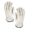 Top-Grain Pigskin Leather Drivers Gloves, Gunn Cut, Keystone Thumb, X-Large, Gray, Pair