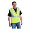 Ansi Class 2 Four Pocket Zipper Safety Vest, Polyester Mesh, X-Large, Hi-Viz Lime Yellow