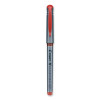 V Razor Point Liquid Ink Porous Point Pen, Stick, Extra-Fine 0.5 Mm, Red Ink, Gray/Translucent Red Barrel, Dozen