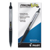 Precise V10Rt Rollerball Pen, Retractable, Bold 1 Mm, Black Ink, Black Barrel, Dozen