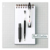 Vball Rt Liquid Ink Roller Ball Pen, Retractable, Extra-Fine 0.5 Mm, Black Ink, Black/White Barrel