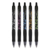 G2 Fashion Premium Gel Pen, Retractable, Fine 0.7 Mm, Black Ink, Assorted Barrel Colors, 5/Pack
