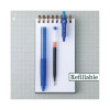 G-Knock Begreen Gel Pen, Retractable, Fine 0.7 Mm, Blue Ink, Translucent Blue/Blue Barrel, Dozen