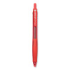 G-Knock Begreen Gel Pen, Retractable, Fine 0.7 Mm, Red Ink, Translucent Red/Red Barrel, Dozen