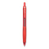G-Knock Begreen Gel Pen, Retractable, Fine 0.7 Mm, Red Ink, Translucent Red/Red Barrel, Dozen