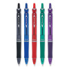 Acroball Colors Advanced Ink Hybrid Gel Pen, Retractable, Medium 1 Mm, Assorted Ink And Barrel Colors, 5/Pack