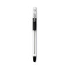 Easytouch Ballpoint Pen, Stick, Medium 1 Mm, Black Ink, Clear/Black Barrel, Dozen
