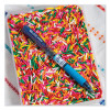B2p Bottle-2-Pen Recycled Ballpoint Pen, Retractable, Medium 1 Mm, Red Ink, Translucent Blue Barrel, Dozen