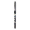 Vball Liquid Ink Rollerball Pen, Stick, Fine 0.7 Mm, Black Ink, Black/Clear Barrel, Dozen