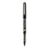 Vball Liquid Ink Rollerball Pen, Stick, Fine 0.7 Mm, Black Ink, Black/Clear Barrel, Dozen