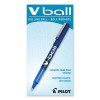 Vball Liquid Ink Rollerball Pen, Stick, Extra-Fine 0.5 Mm, Blue Ink, Blue/Clear Barrel, Dozen