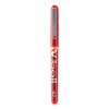 Vball Liquid Ink Roller Ball Pen, Stick, Extra-Fine 0.5 Mm, Red Ink, Red/Clear Barrel, Dozen