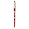Vball Liquid Ink Rollerball Pen, Stick, Extra-Fine 0.5 Mm, Red Ink, Red/Clear Barrel, Dozen