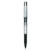 Vball Grip Liquid Ink Rollerball Pen, Stick, Fine 0.7 Mm, Black Ink, Black/Silver Barrel, Dozen