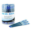 Neo-Gel Gel Pen, Stick, Fine 0.7 Mm, Blue Ink, Translucent Blue Barrel, 48/Pack