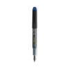 Varsity Fountain Pen, Medium 1 Mm, Blue Ink, Clear/Black/Blue Barrel