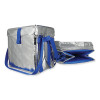 Fresh Eco Freeze Tote, (2) Blue Nylon Shoulder Straps, (2) Blue Nylon Strap Handles, 13.5" x 9" x 13", Silver/Blue, 4/Carton