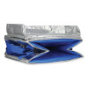 Fresh Eco Freeze Tote, (2) Blue Nylon Shoulder Straps, (2) Blue Nylon Strap Handles, 13.5" x 9" x 13", Silver/Blue, 4/Carton