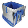 Fresh Eco Freeze Tote, (2) Blue Nylon Shoulder Straps, (2) Blue Nylon Strap Handles, 13.5" x 9" x 13", Silver/Blue, 4/Carton