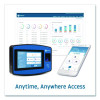 Biometric Fingerprint Touch Tablet Time Clock System, Unlimited Employees, Black/Blue