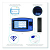 Biometric Fingerprint Touch Tablet Time Clock System, Unlimited Employees, Black/Blue