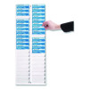 Time Card Rack, 40 Pockets, Plastic, Light Gray