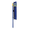 Bulldozer Rough Surface Pushbroom, 24 x 60, Pet Bristles, Powder Coated Steel Handle, Blue/Black
