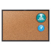 Classic Series Cork Bulletin Board, 48" x 36", Tan Surface, Black Aluminum Frame