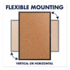 Classic Series Cork Bulletin Board, 48" x 36", Tan Surface, Black Aluminum Frame