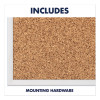 Classic Series Cork Bulletin Board, 96" x 48", Tan Surface, Anodized Aluminum Frame