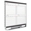 Prestige 2 Magnetic Total Erase Four-Month Calendar, 48" x 36", White Surface, Graphite Gray Fiberboard/Plastic Frame