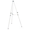 Lightweight Telescoping Tripod Easel, 38" To 66" Tall, Metal, Silver, Supports Up To 25 Lb