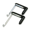Adjustable Cubicle Hangers, For 1.5" To 3" Thick Partition Walls, Aluminum/Black, 2/Set