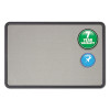 Contour Fabric Bulletin Board, 48" x 36", Gray Surface, Black Plastic Frame
