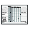 Employee In/Out Board System, 15-Person Tracking, 24" x 18", White/Gray Surface, Black Aluminum Frame