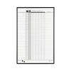 Employee In/Out Board System, 36-Person Tracking, 24" x 36", White/Gray Surface, Black Aluminum Frame