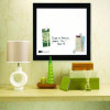 Home Decor Magnetic Dry Erase Board, 23" x 17", White Surface, Black Wood Frame