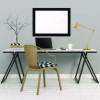 Home Decor Magnetic Dry Erase Board, 23" x 17", White Surface, Black Wood Frame