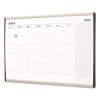 Arc Frame Cubicle Board, Monthly Planning/Scheduling Calendar, 30" x 18", White Magnetic Surface, Satin Aluminum Frame