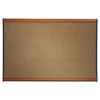 Prestige Colored Cork Bulletin Board, 36" x 24", Brown Surface, Light Cherry Finished Fiberboard/Plastic Frame