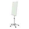 Infinity Glass Mobile Presentation Easel, 36" x 24", White Surface, Black/Gray Metal/Plastic Frame