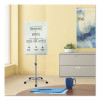 Infinity Glass Mobile Presentation Easel, 36" x 24", White Surface, Black/Gray Metal/Plastic Frame