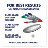 Invisamount Magnetic Glass Marker Board, 85" x 48", White Surface