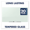 Invisamount Magnetic Glass Marker Board, 85" x 48", White Surface