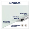 Invisamount Magnetic Glass Marker Board, 85" x 48", White Surface