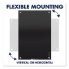 Infinity Magnetic Glass Marker Board, 96" x 48", Black Surface
